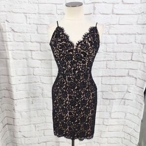 Express Gothic Lace Dress Cocktail Dark Fairy Romance Sheer Illusion Rose Small